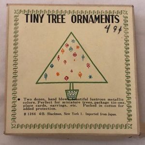 Antique 50’s Glass Ornaments in original package